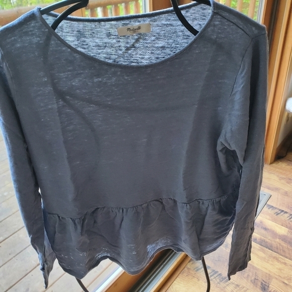Madewell Blue Babydoll Sz. M Top - Picture 2 of 10